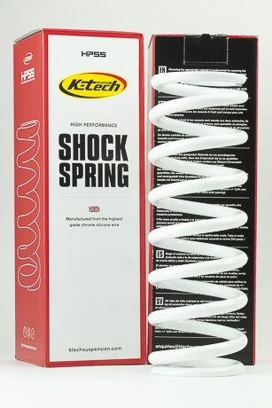 Shock Absorber Spring - 39N (63x250) White, 63-250-39, HIGH PERFORMANCE SHOCK SPRING, K-TECH SUSPENSION, WP -10mm LOWERING