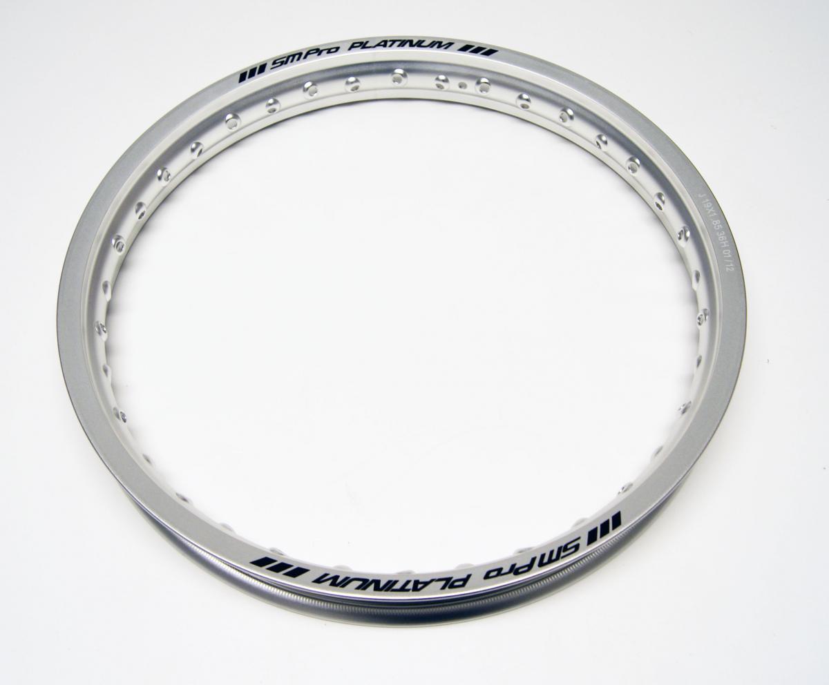RIM 185-19 36H SILVER SM PRO, MATT PLATINUM ALLOY RIM, R825036, RP82.50.36
