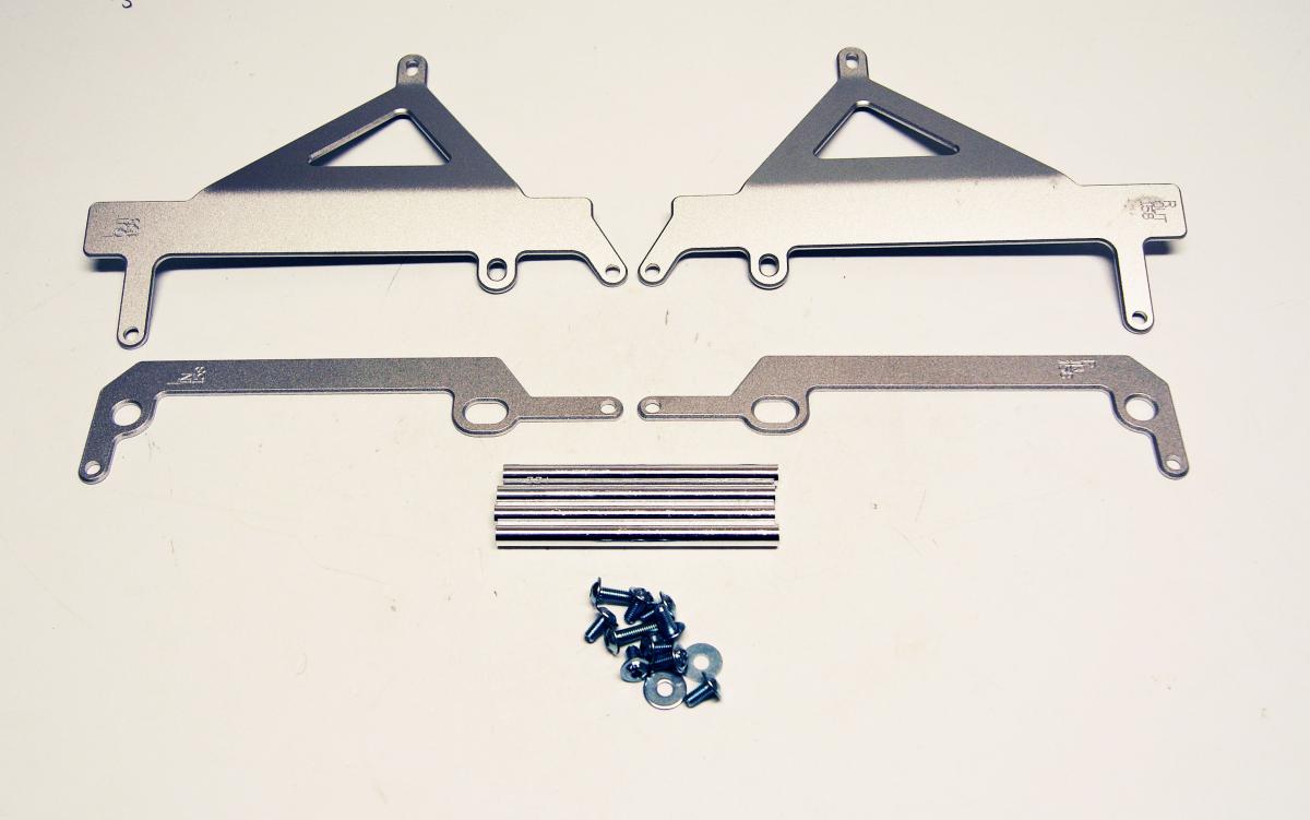 RADIATOR BRACE ALUMINUM TM, R-TECH PARADTM2T151, 2 STROKE MODELS ONLY