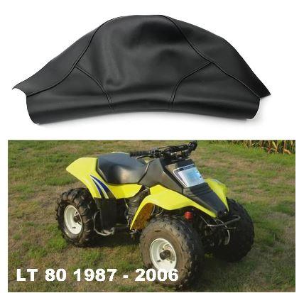 Seat Cover Black Smooth LT80 1987-2006 Suzuki, 45100-40B10-W56, 45100-40B20-W56, 45100-40B20-W567