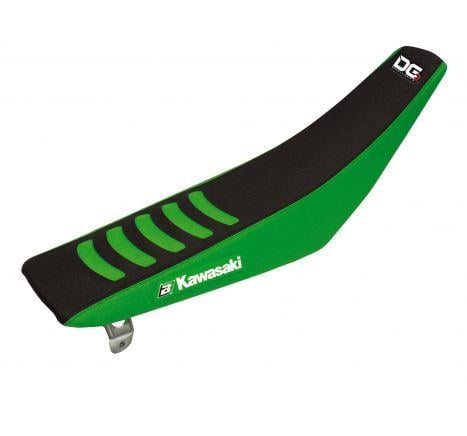 01-13 KX85 DOUBLE GRIP 3 BLK/GREEN, BLACKBIRD SEAT COVER 1425H