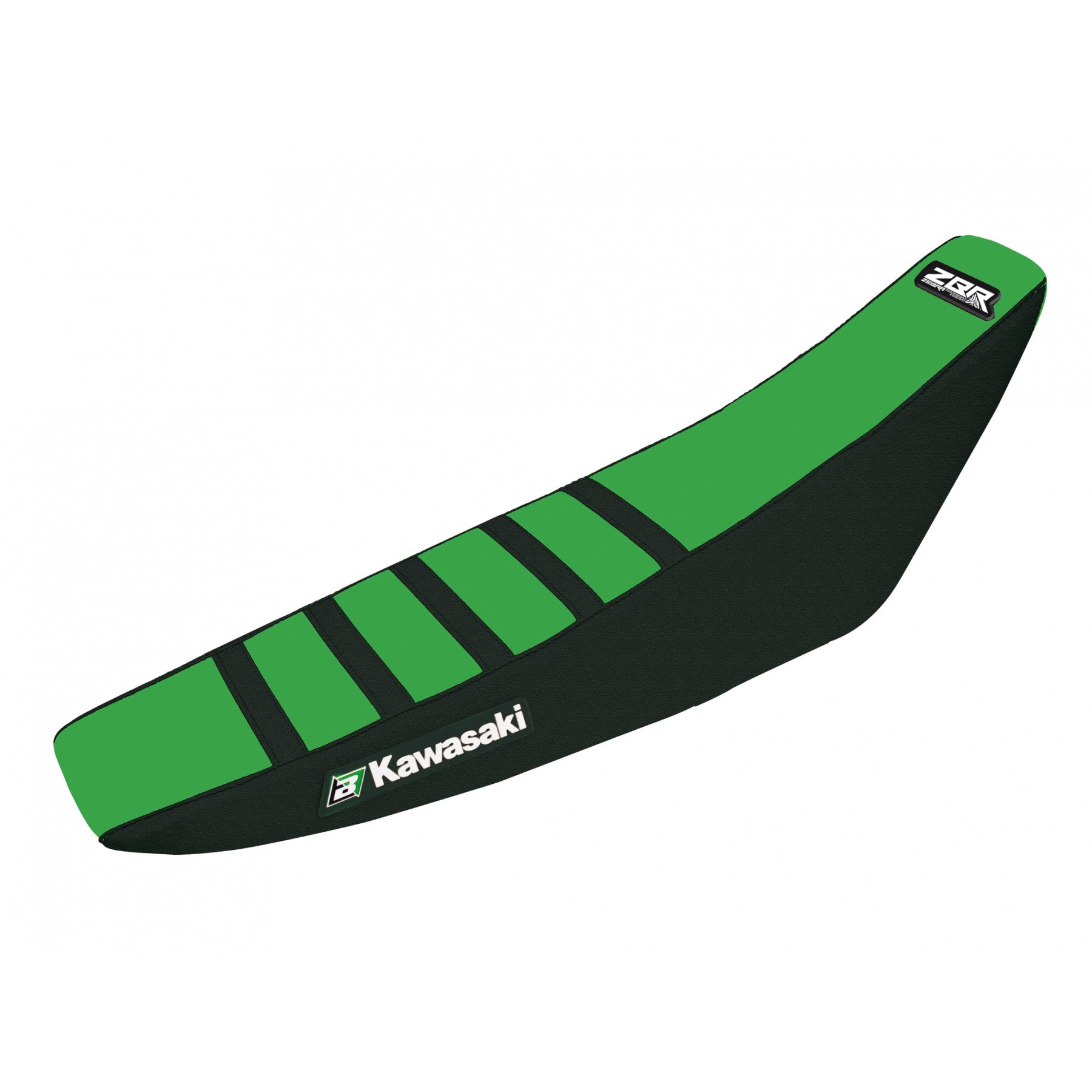 KXF 250 13-20 450 12-18 KAWASAKI BLACK/GREEN ZEBRA SEAT COVER, BLACKBIRD 1431Z1