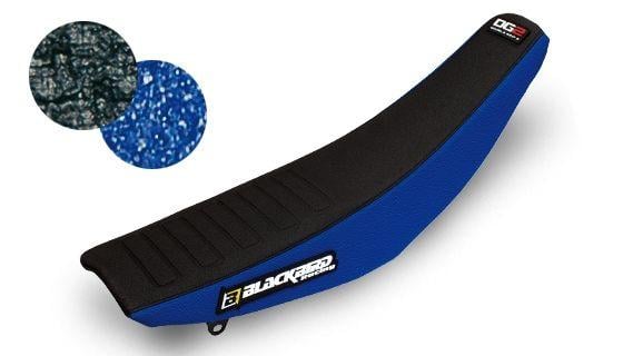 12-16 WRF450 BLACK/BLUE GRIP, BLACKBIRD SEAT COVER 1247X