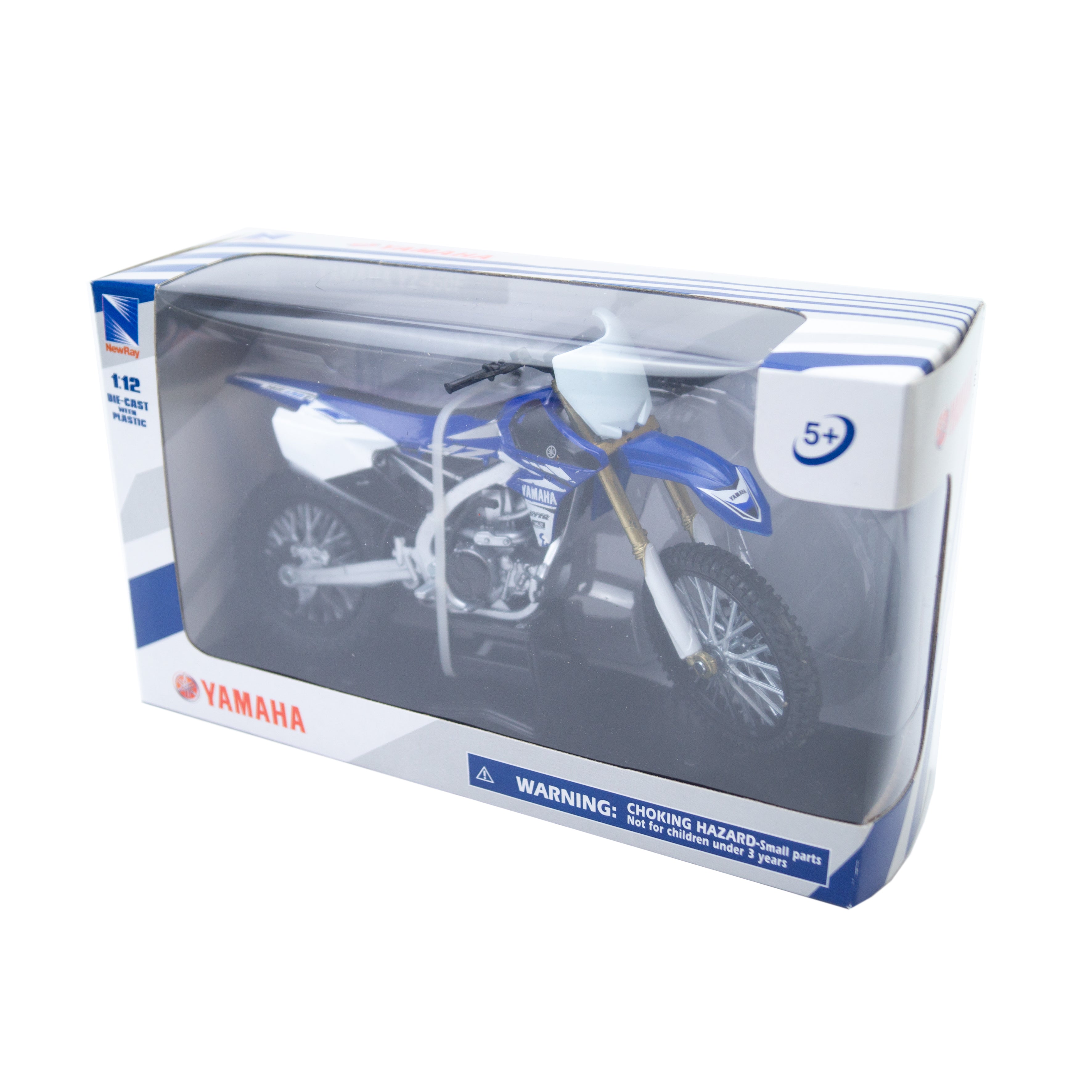 MODEL DIE CAST YAMAHA YZ 450 F, 2016, BLUE AND WHITE, SCALE 1:12, NEWRAY 57983, MX