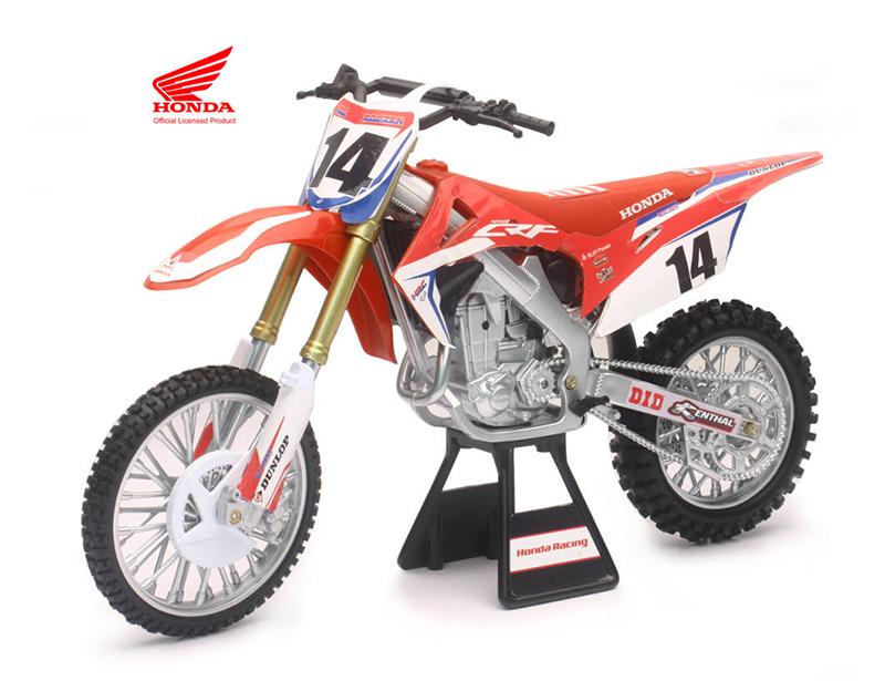 MODEL DIE CAST HRC TEAM CRF 450 R, COLE SEELY #14, RED, SCALE 1:6, NEWRAY 49603