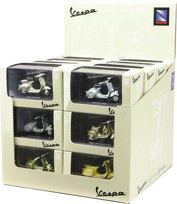 MODEL DIE CAST VESPA ASSORTMENT, 12 STYLES, 24 PIECES, SCALE 1:32, NEWRAY 06047IA