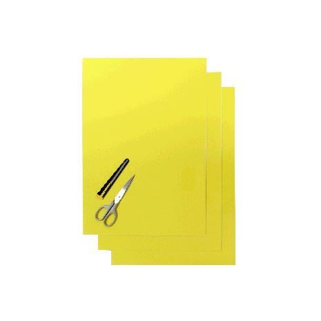 PK/3 THICK BACKING SHEETS, YELLOW BLACKBIRD 5051\00004, 47x33cm PER SHEET