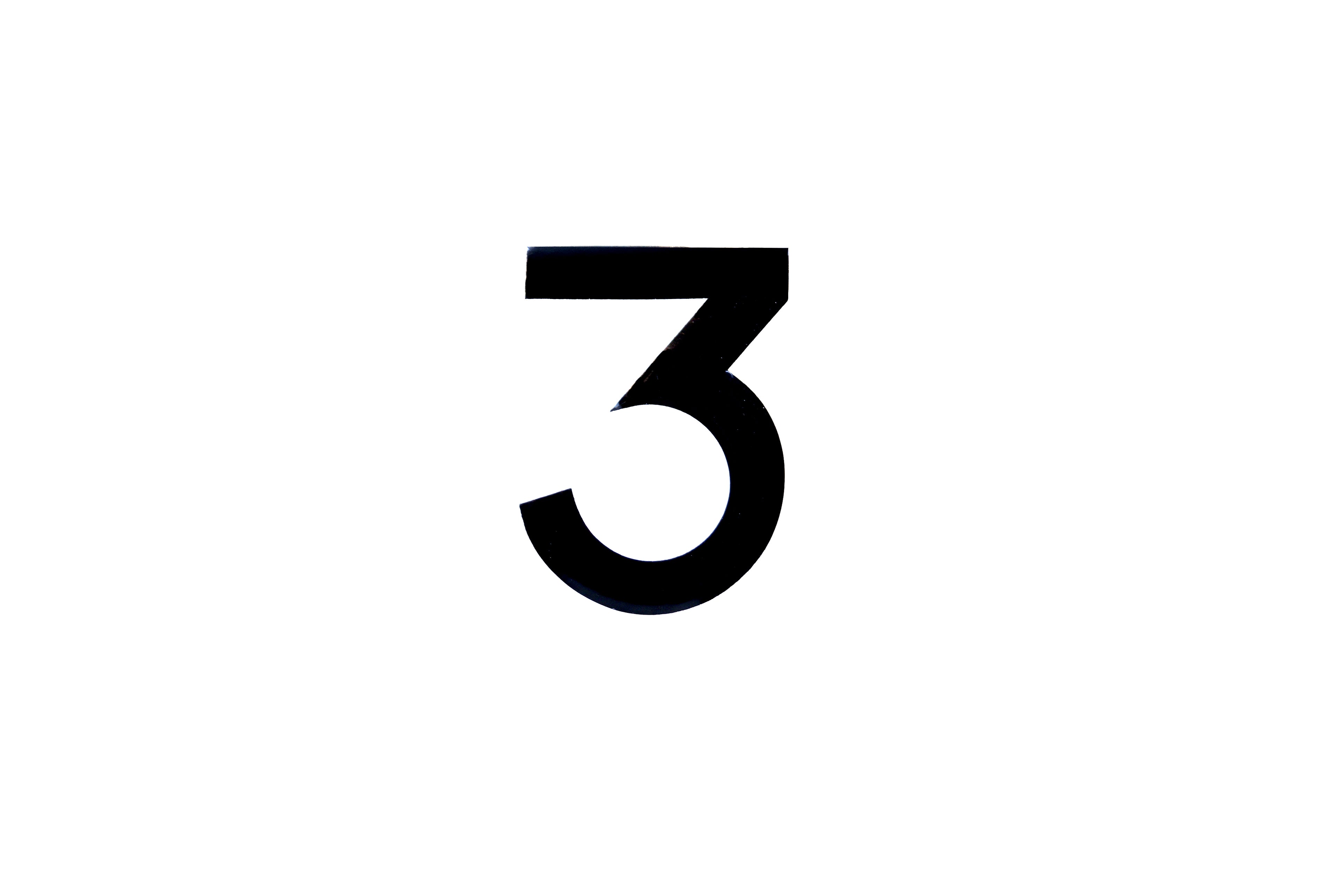NUMBER PLATE DIGITS 3 EACH
