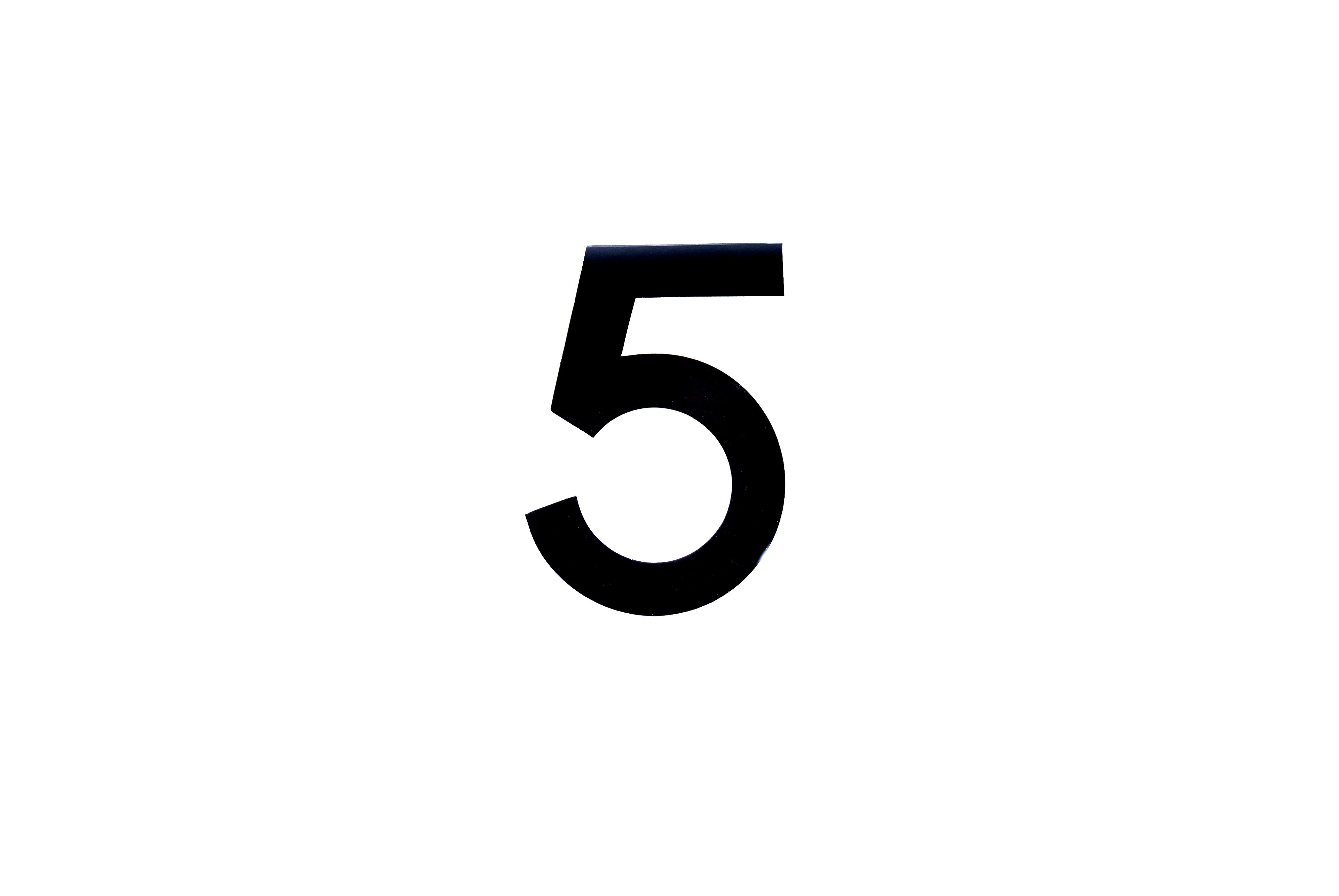 NUMBER PLATE DIGITS 5 EACH