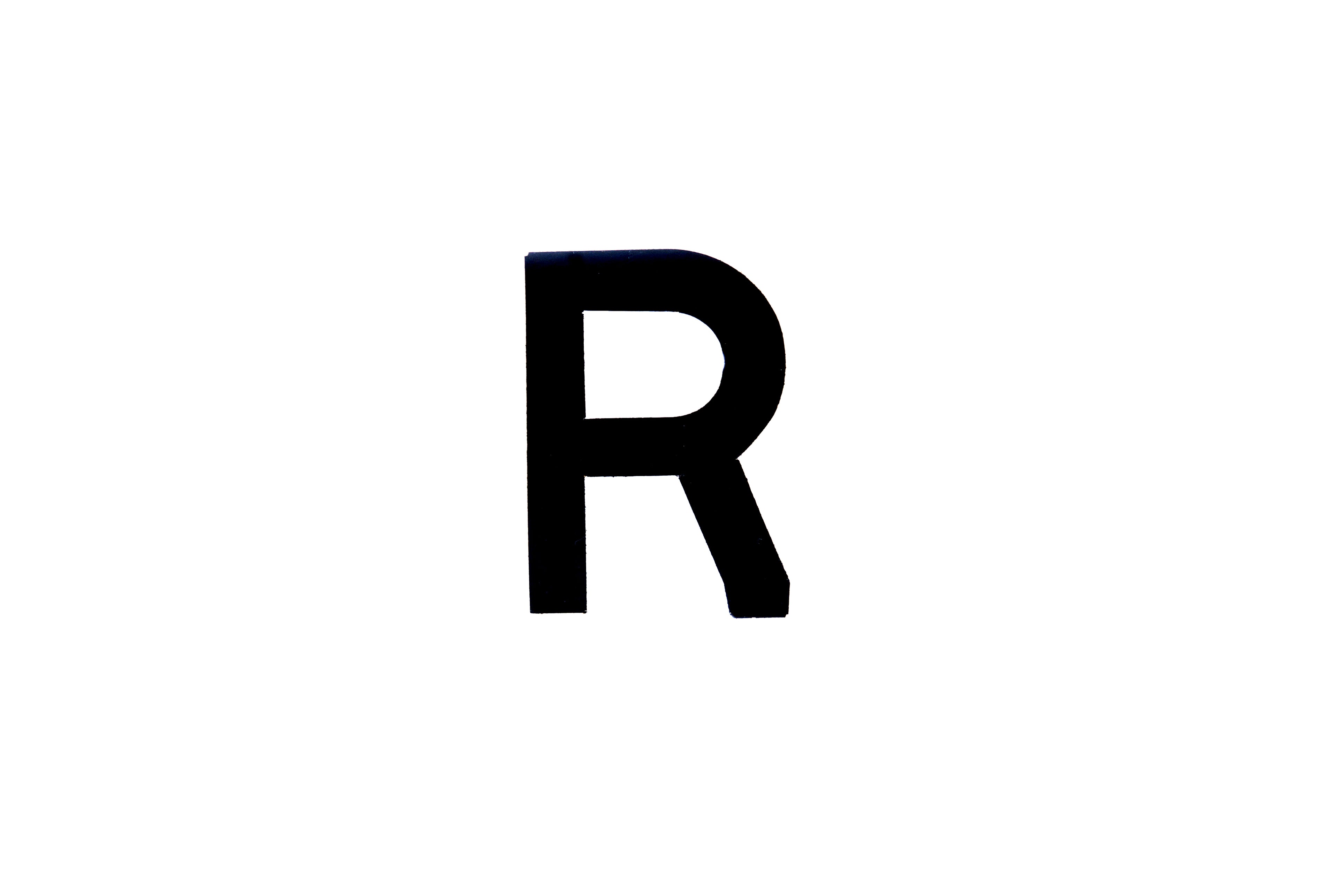 NUMBER PLATE DIGITS R EACH