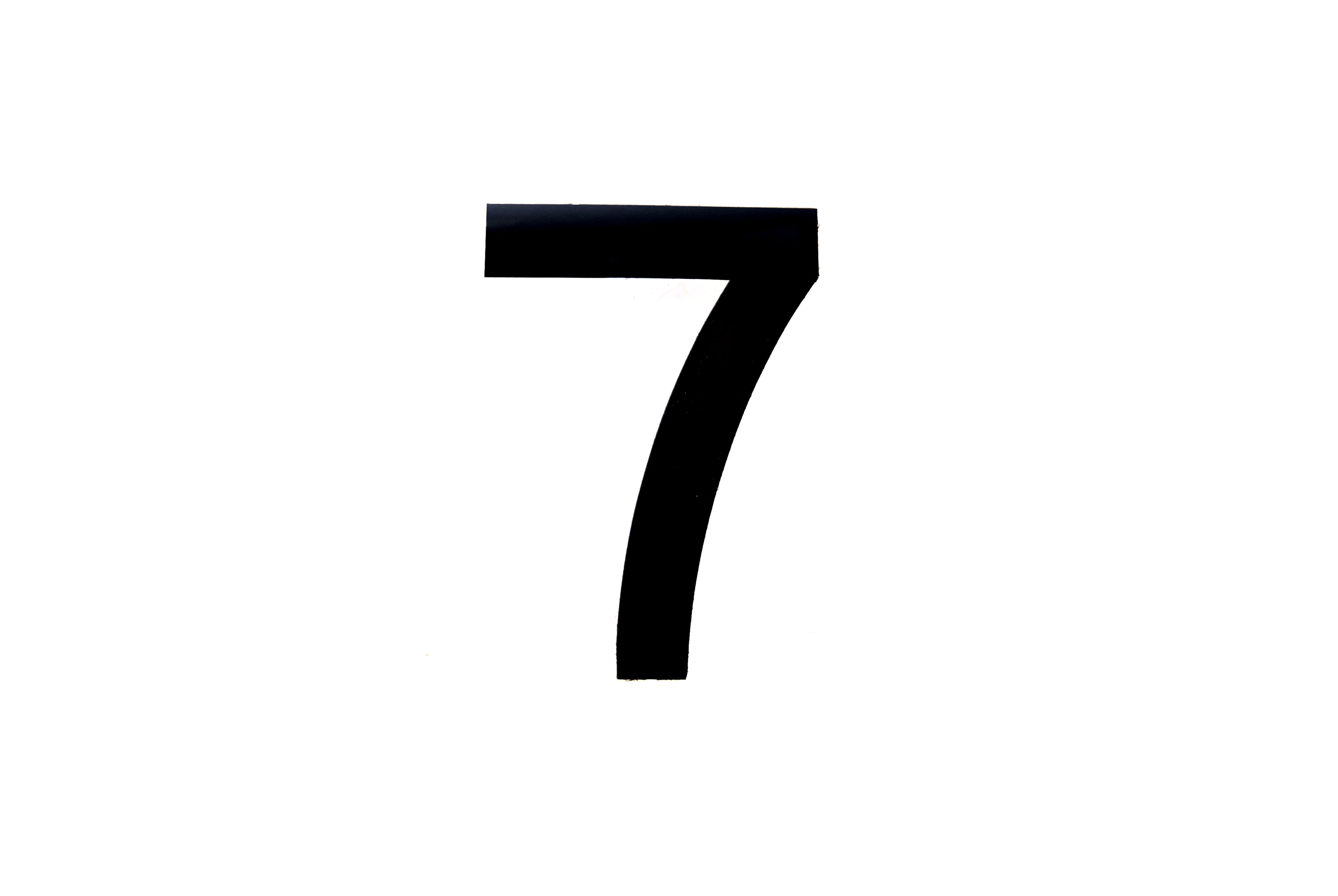 NUMBER PLATE DIGITS BIG 7 EACH