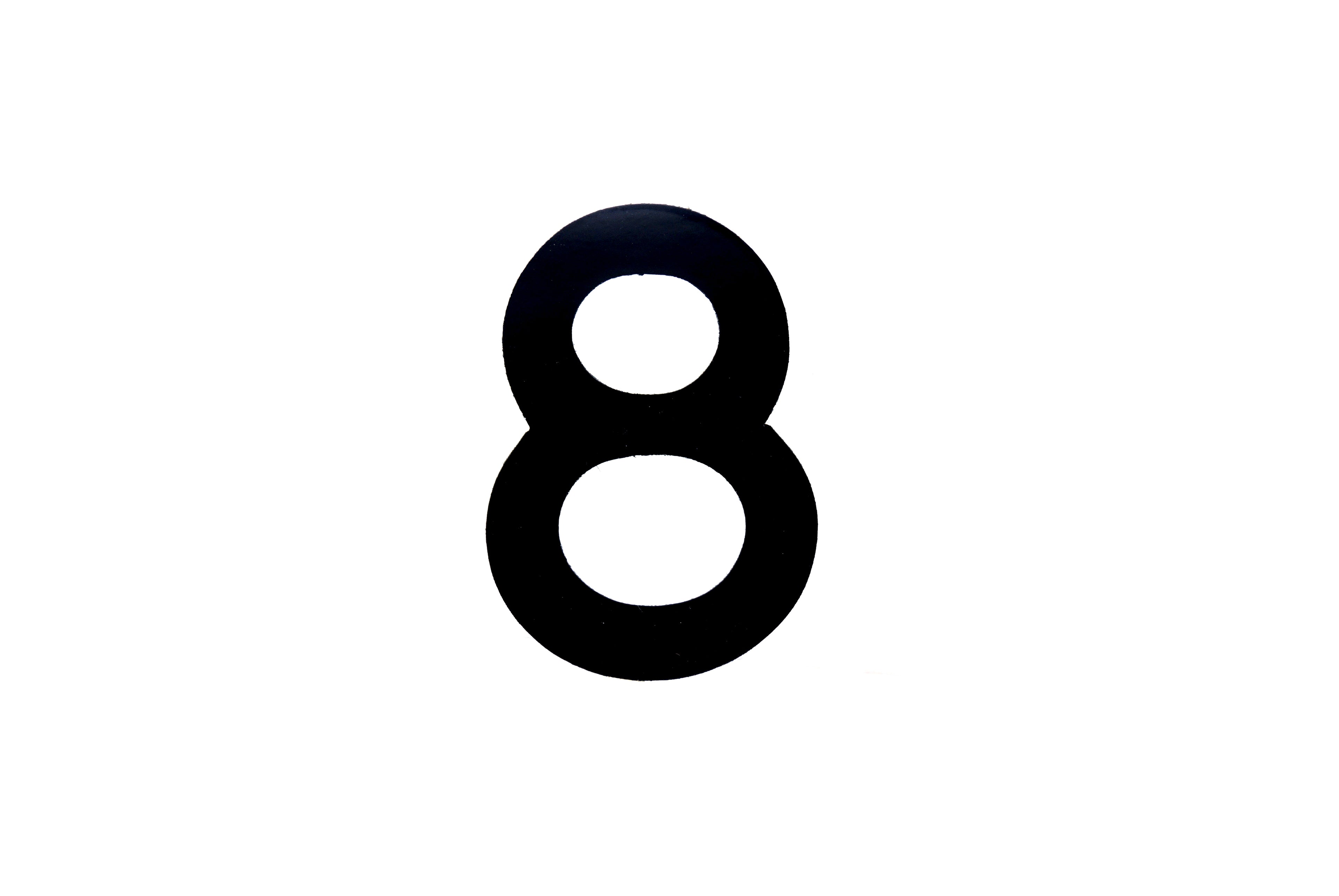 NUMBER PLATE DIGITS BIG 8 EACH