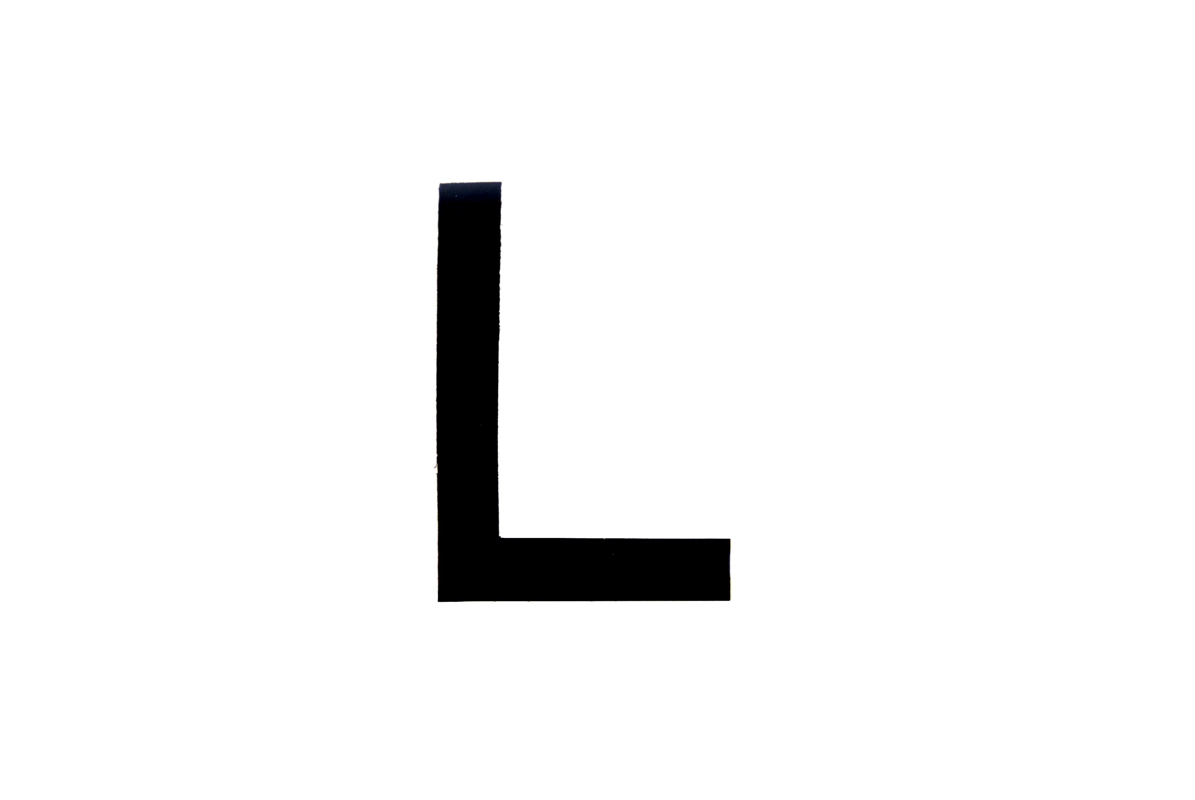 NUMBER PLATE DIGITS BIG L EACH
