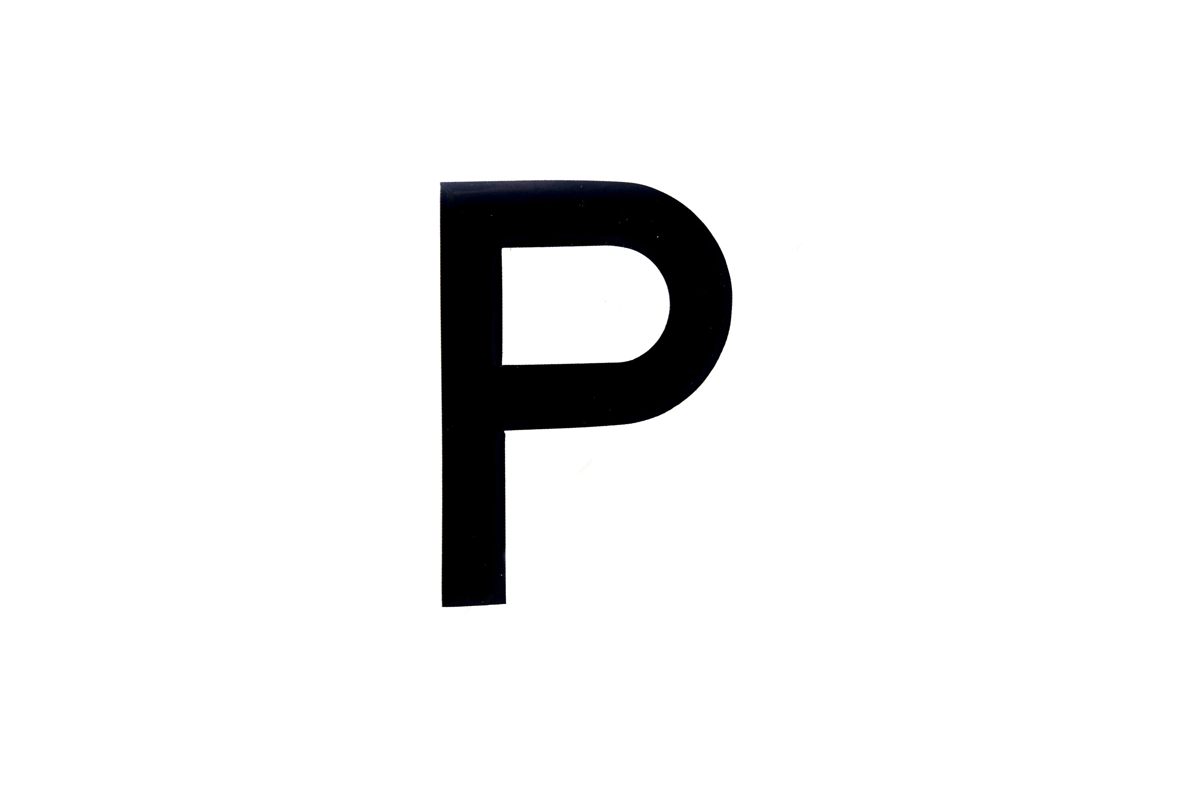 NUMBER PLATE DIGITS BIG P EACH