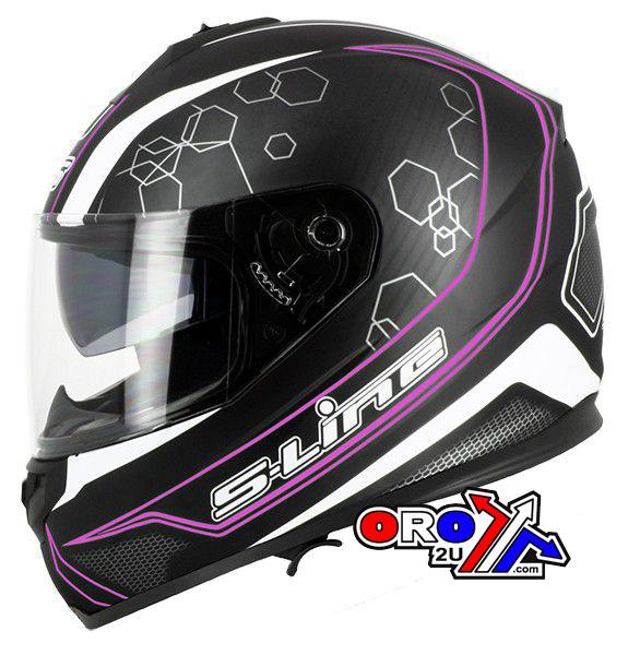 HELMET ROAD XL 62 BLACK/PINK, FULL FACE S440 DOUBLE VISOR, S-LINE IFF1G2905