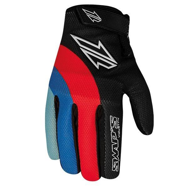 GLOVE MX SWAPS Black/Red/Blue - X-Small, GAN095NRBXS