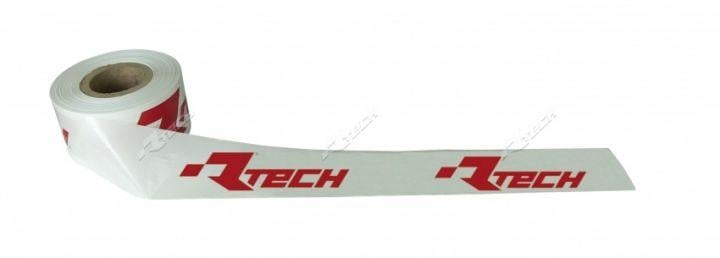 TRACK MARKER TAPE 120 MT - 1 KG WHITE + RED, TRACK TAPE WHITE & RED RTECH LOGO