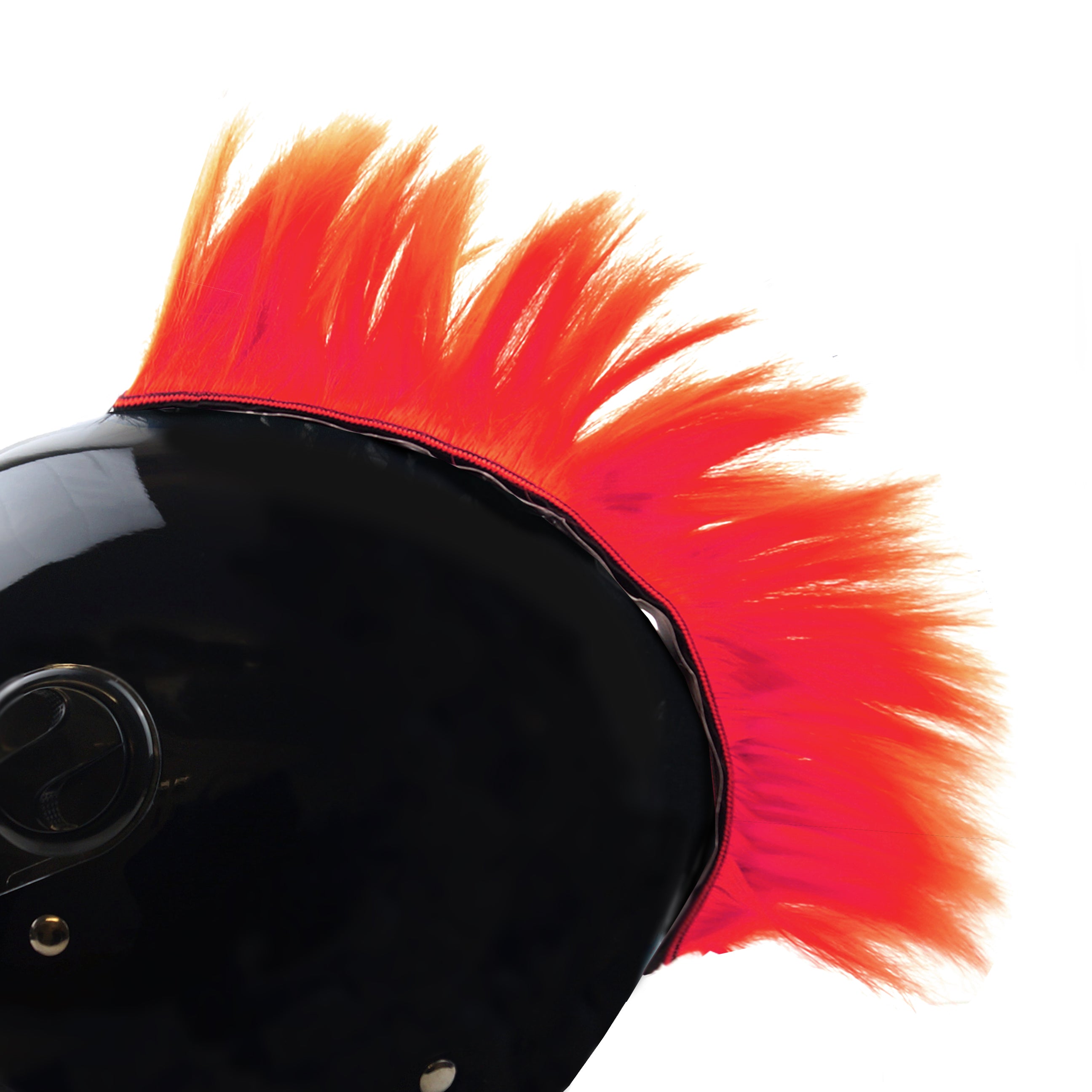 HELMET DECORATION MOHAWK RED, ADHESIVE LOOSE HAIR BLADE DESIGN