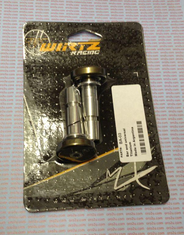 BAR ENDS 14mm WIRTZ GREY BA-03