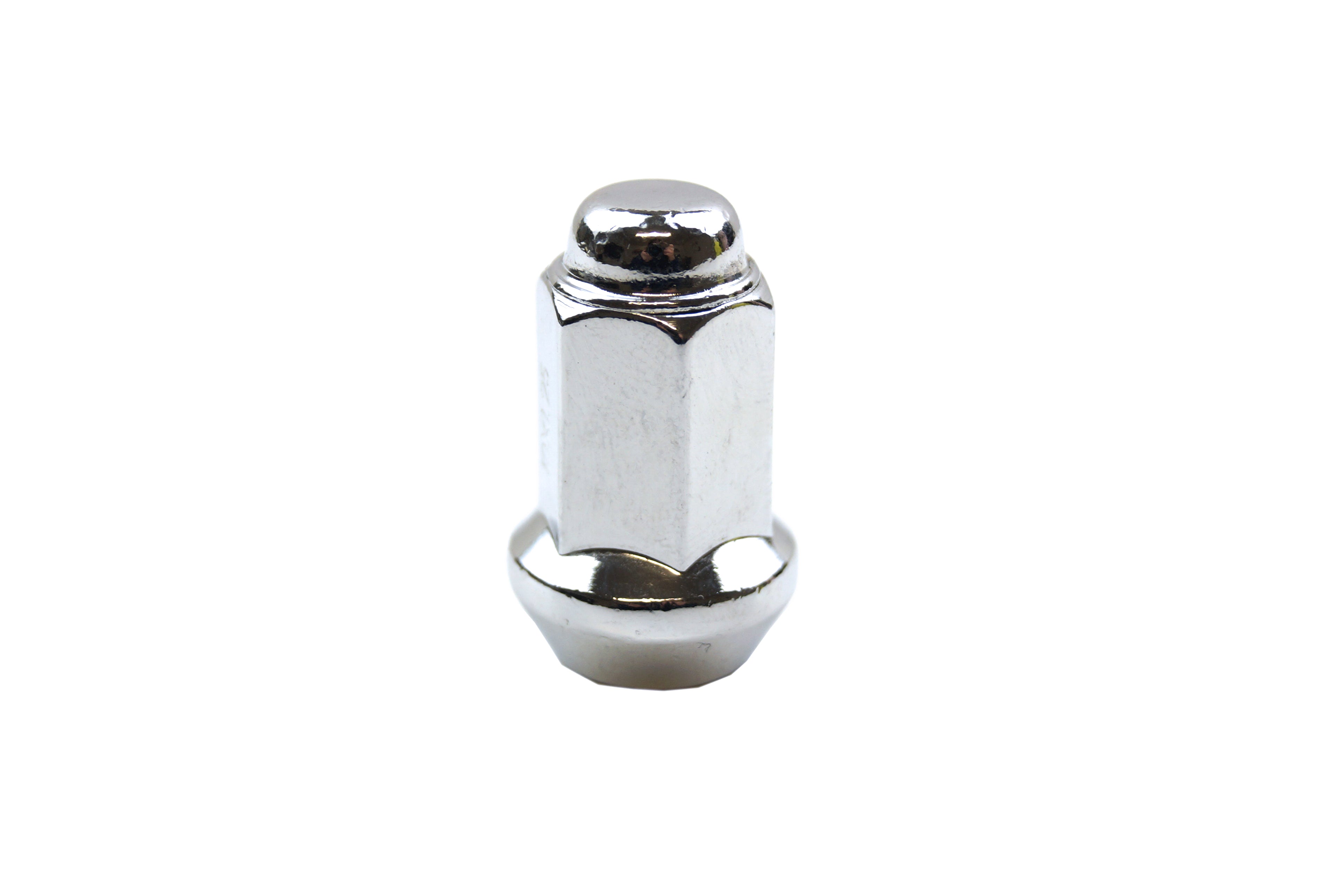 LUG NUT M10x1.25 BEVELED CHROM, LUG1CA CHROME /
