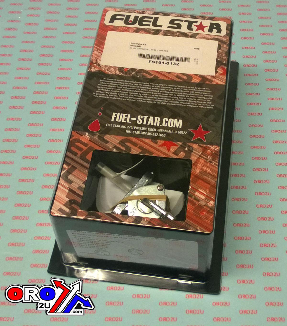 FUEL VALVE KIT KX85 KX100 01-16, Fuel Star FS101-0132 KAWASAKI DIRT, TAPE / PETCOCK / CLIPS / PIPES / BOLTS