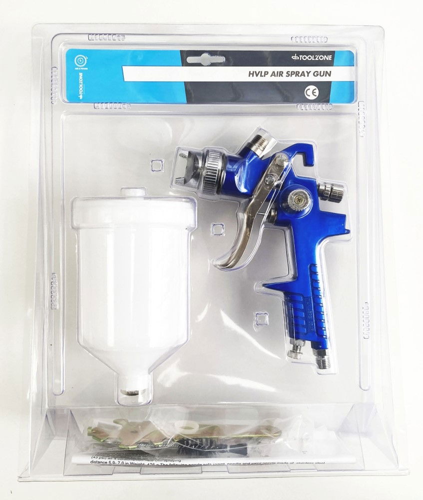 HVLP AIR PAINT SPRAY GUN NOZZLE 1.4mm CONTAINER 600ml - TOOLZONE KDPAT031
