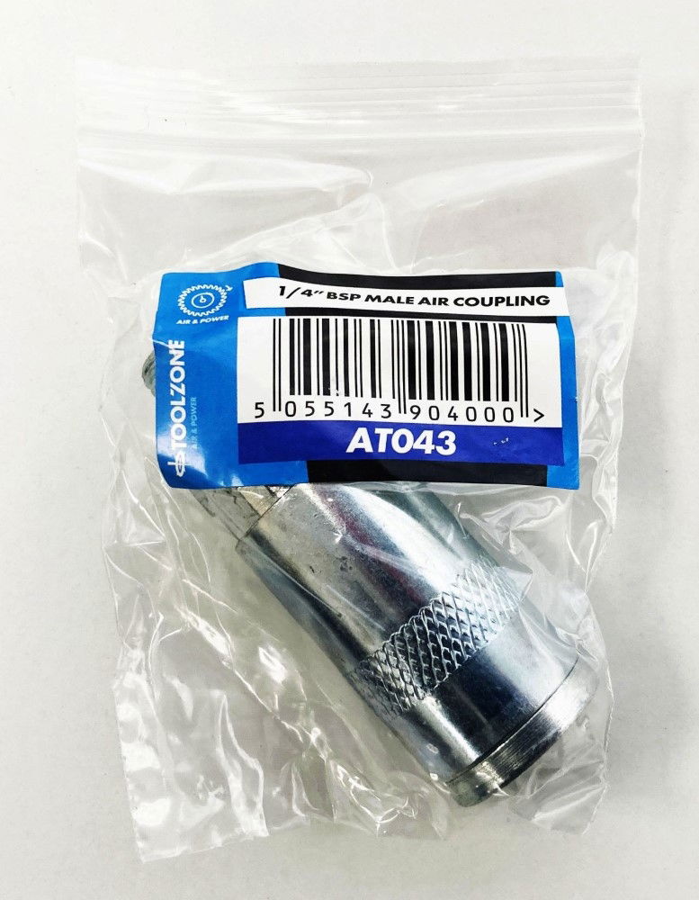 AIR COUPLING QUICK RELEASE 1/4 BSP MALE THREAD - TOOLZONE KDPAT043