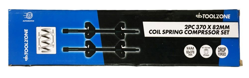 COIL SPRING COMPRESSOR 2pc 370x82mm 1/2sq DRIVE - TOOLZONE KDPAU005