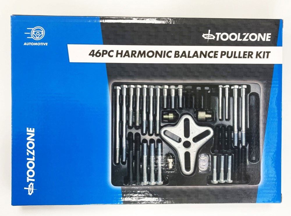 HARMONIC BALANCE PULLER SET 46pc FOR PULLEYS AND STEERING WHEELS - TOOLZONE KDPAU015