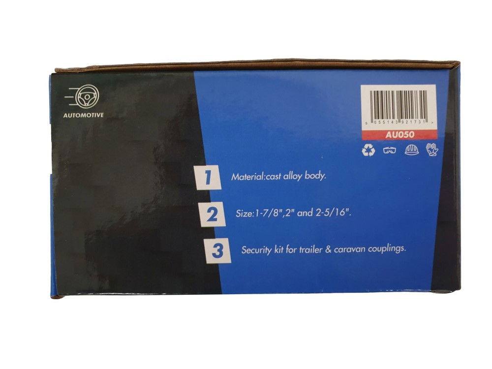 BALL HITCH SECURITY COUPLING FOR 1 7/8, 2 AND 2-5/16 WITH KEYS - TOOLZONE KDPAU050