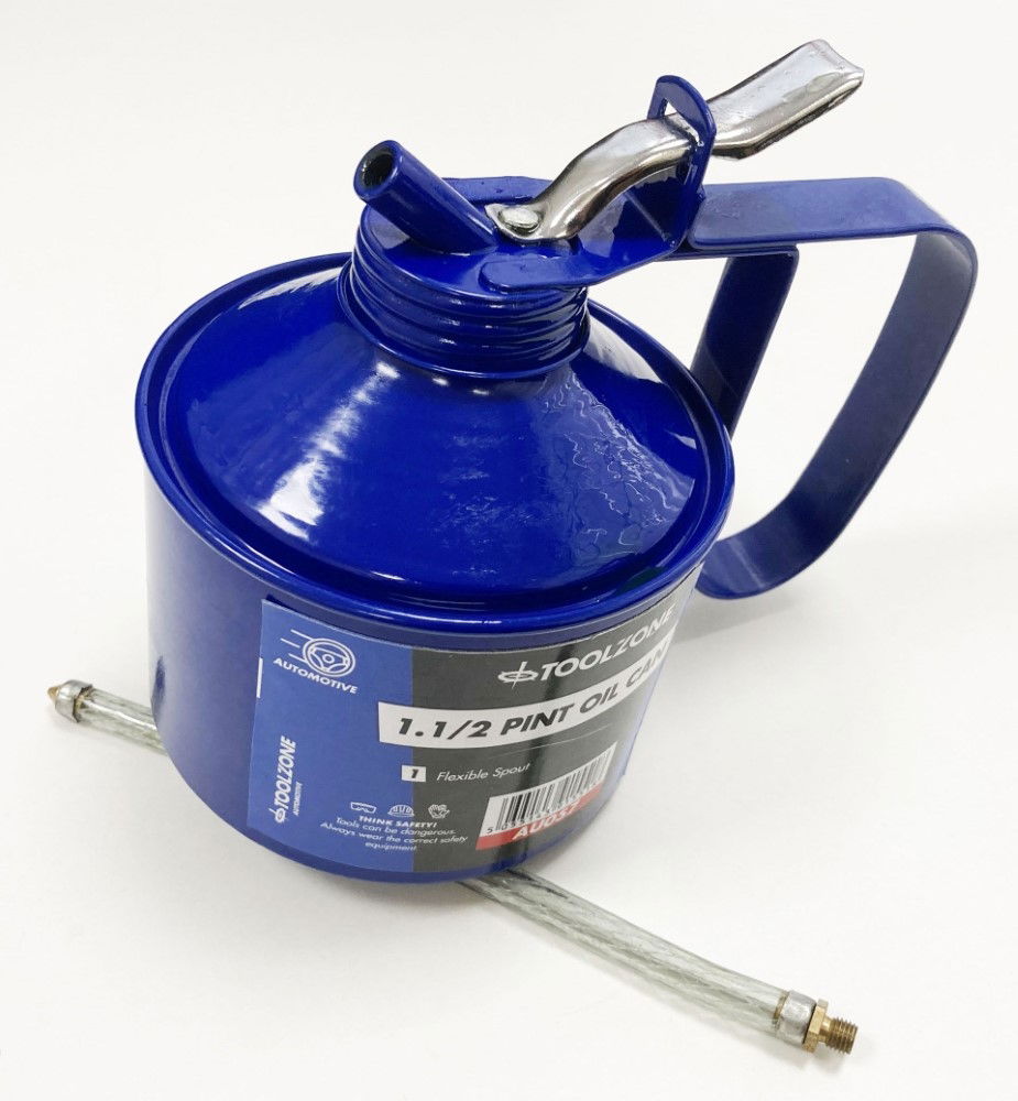 OIL CAN 1 1/2 PINT METAL WITH 105mm FLEXIBLE SPOUT - TOOLZONE KDPAU057