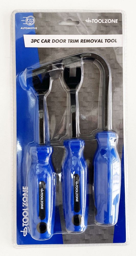 CAR DOOR TRIM REMOVER SET 3pc HEAVY DUTY STEEL - TOOLZONE KDPAU080