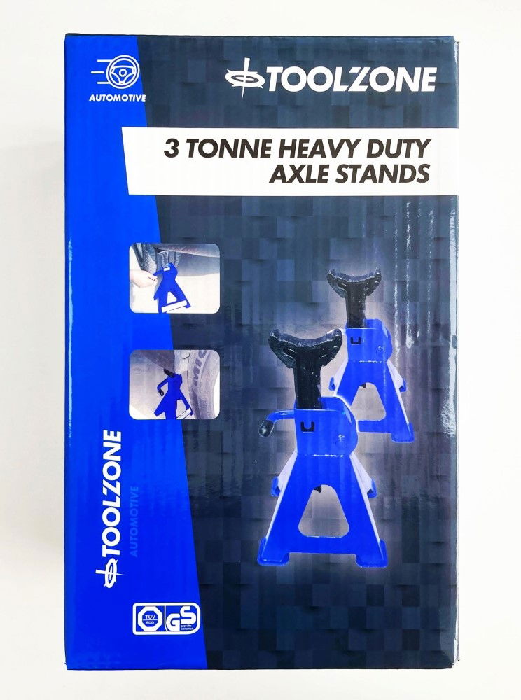 AXLE STANDS 3 TON 1 PAIR - TOOLZONE KDPAU159