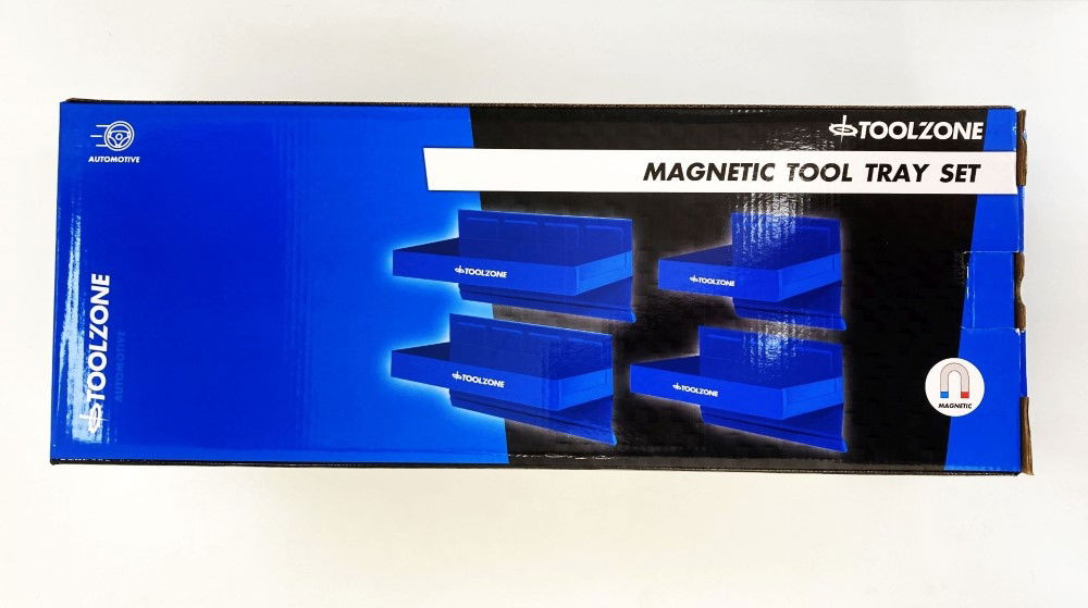 MAGNETIC TOOL TRAY SET 4pc 310x115mm 270x115mm 210x115mm 155x115mm - TOOLZONE KDPAU365