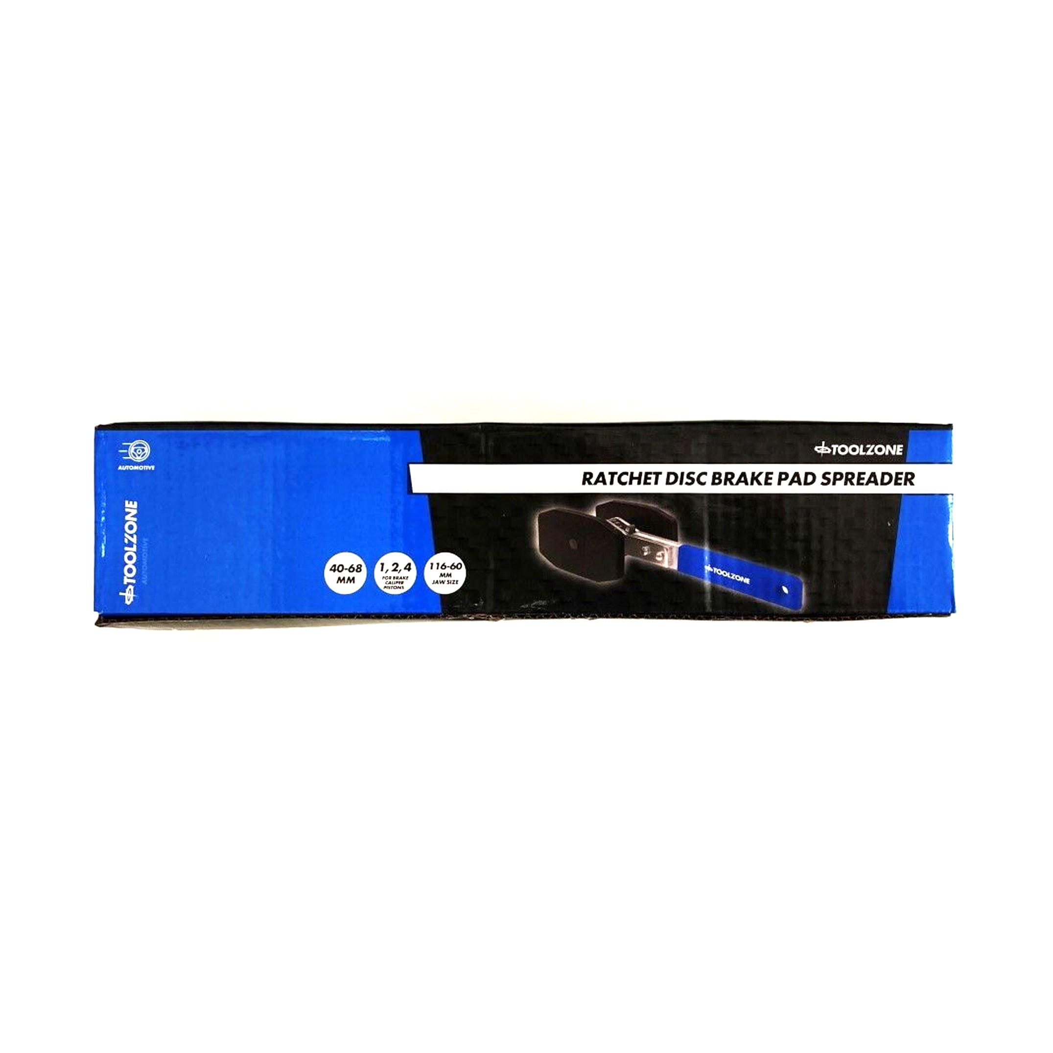 RATCHET DISC BRAKE PAD SPREADER 40-68mm JAW 116-60mm - TOOLZONE KDPAU368