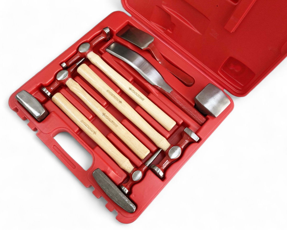 BODY REPAIR KIT 9pc HICKORY HANDLE DROP-FORGED STEEL - TOOLZONE KDPAU372