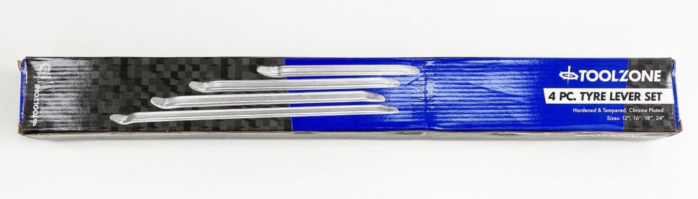 TYRE LEVER SET 4pc 12 16 18 24 WITH TETRON POUCH - TOOLZONE KDPAU373