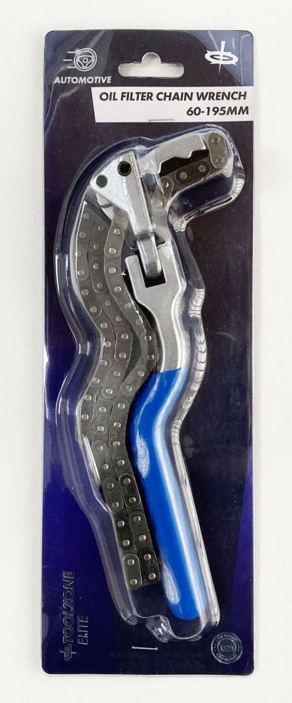 OIL FILTER CHAIN WRENCH 60-195mm WITH SWIVEL HANDLE - TOOLZONE KDPAU384