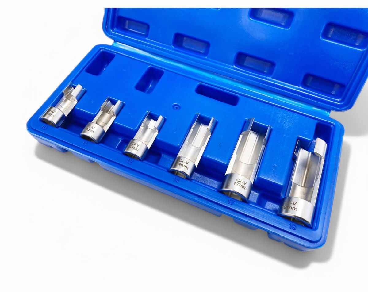 DIFFICULT ACCESS SOCKET SET 6pc 3/8 AND 1/2 DRIVE 10mm TO 19mm - TOOLZONE KDPAU385