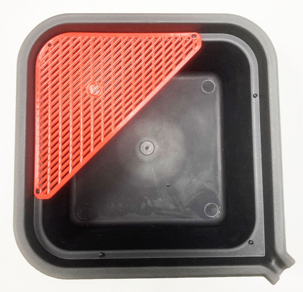 SQUARE OIL PAN WITH DRAINER INSERT AND FILTER MESH - TOOLZONE KDPAU393