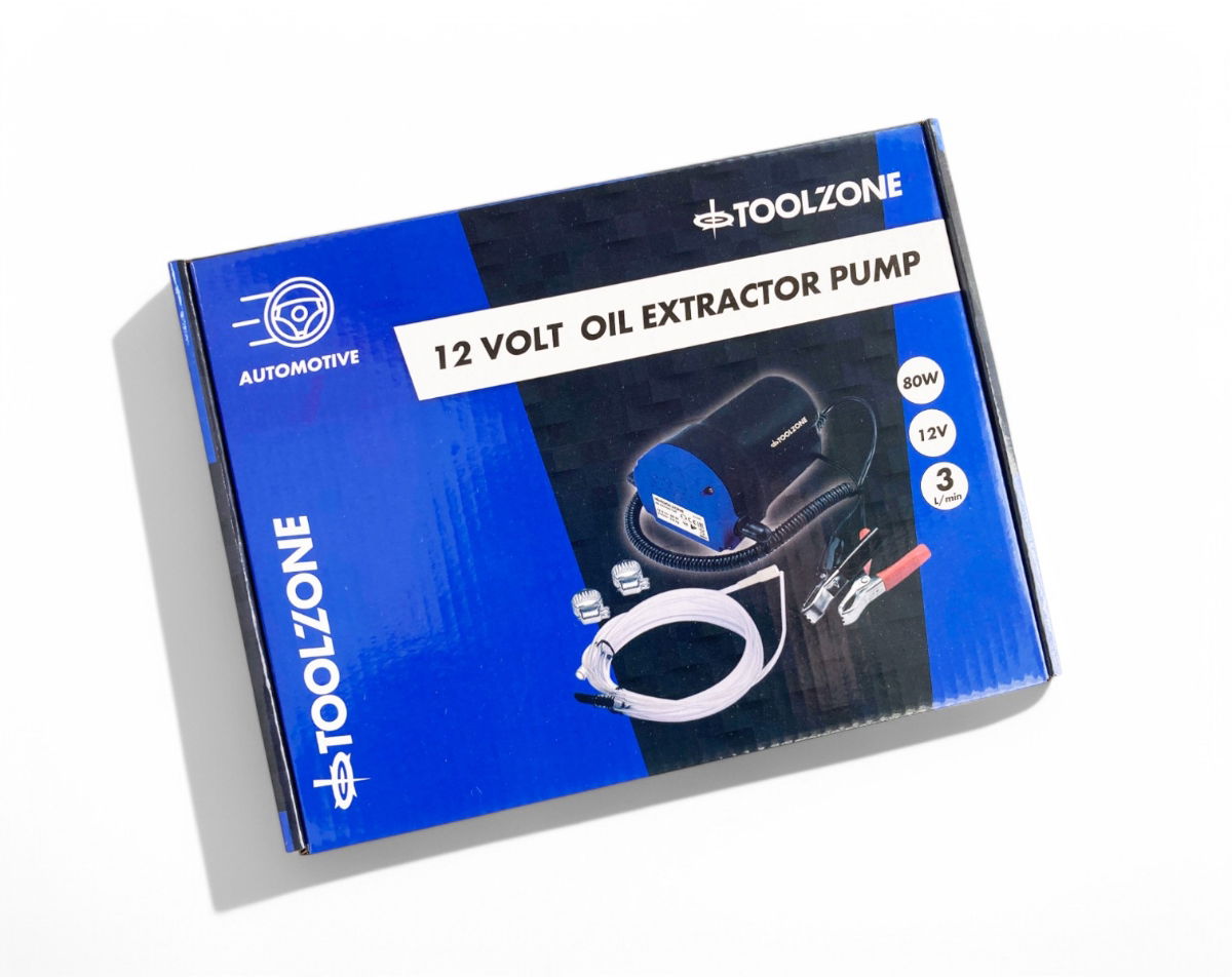 OIL EXTRACTOR PUMP 12 volt WITH ACCESSORIES - TOOLZONE KDPAU398