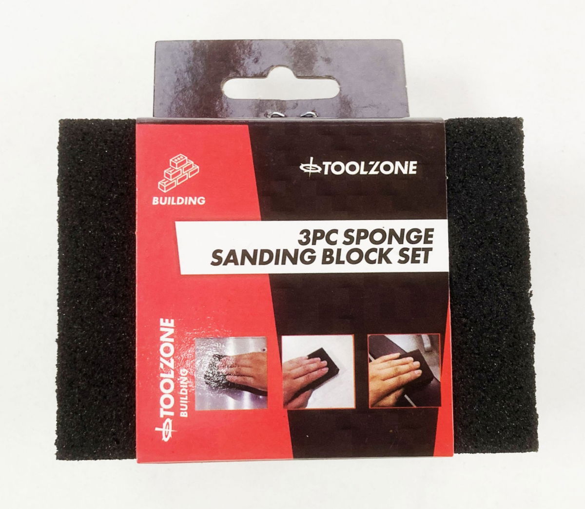 SANDING BLOCK FOAM 3PC ASSORTED GRITS - TOOLZONE KDPDC074