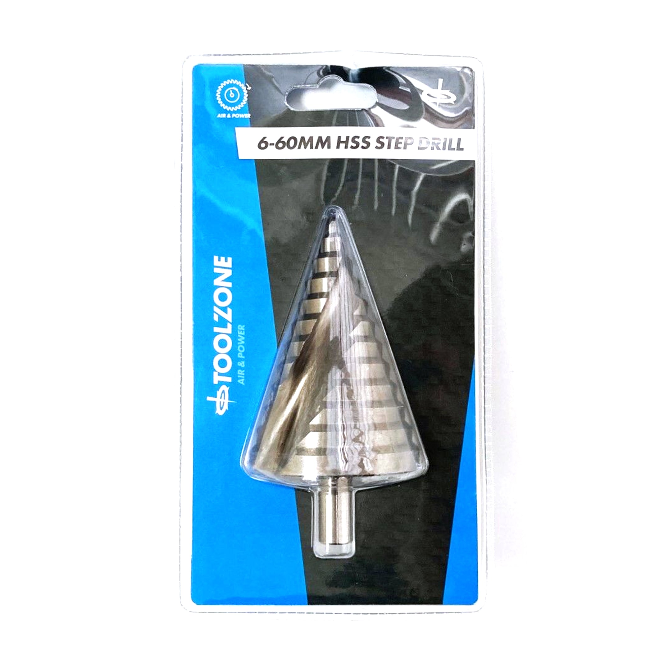 STEP DRILL HSS 6-60mm 12 STEPS 1/2 SHANK - TOOLZONE KDPDR036
