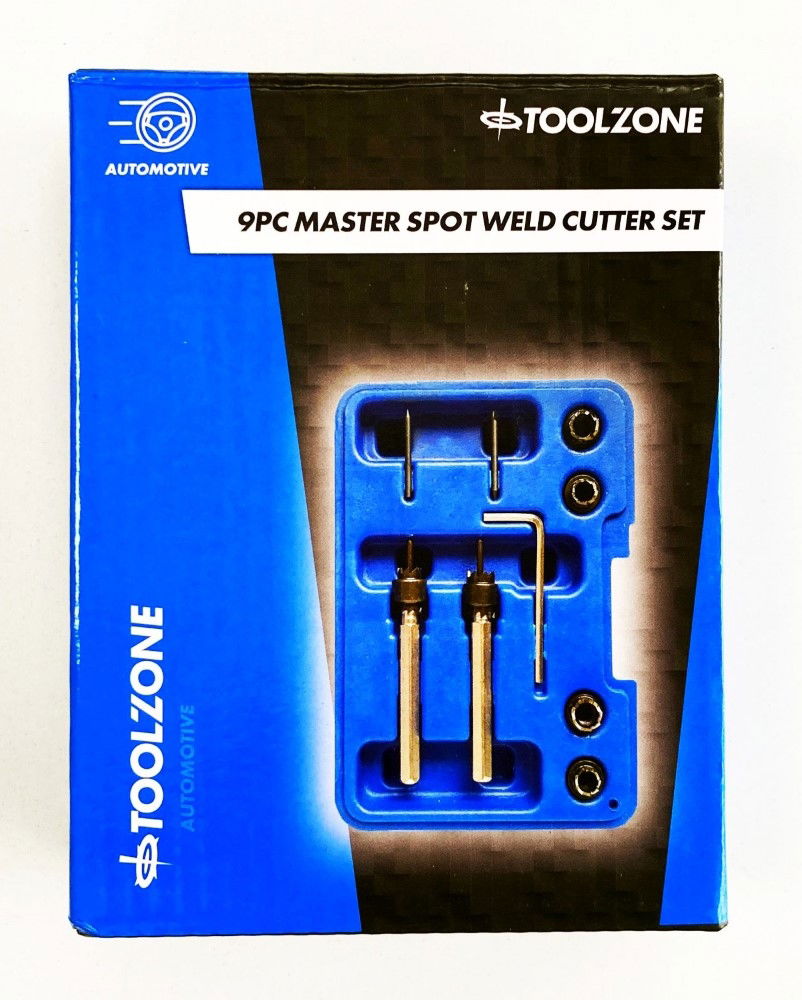 SPOT WELD CUTTER SET 9PC MASTER INTERCHANGEABLE HEADS - TOOLZONE KDPDR038