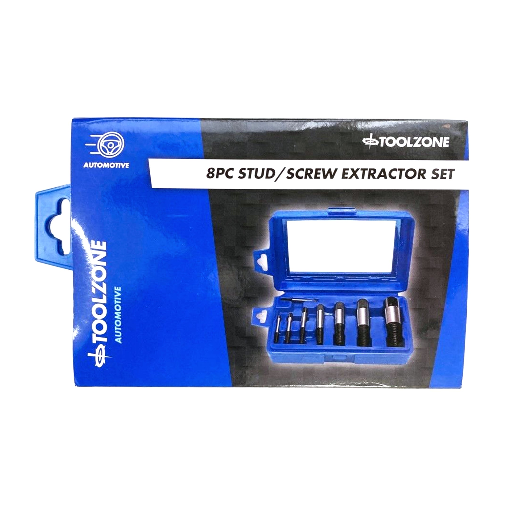 STUD AND SCREW EXTRACTOR SET HSS 8PC 3-26mm - TOOLZONE KDPDR064