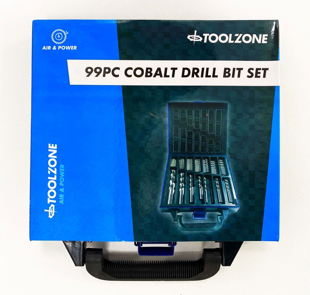 COBALT DRILL BIT SET 99PC 1.5-10mm M35 HSS - TOOLZONE KDPDR397
