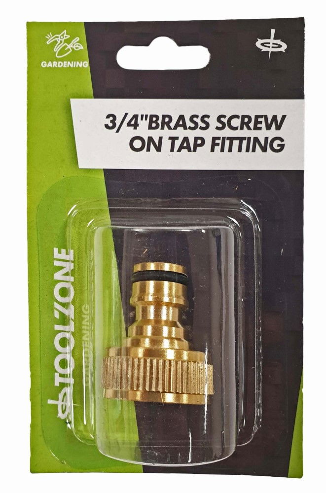 TAP FITTING 3/4 BRASS SCREW ON - TOOLZONE KDPGD155