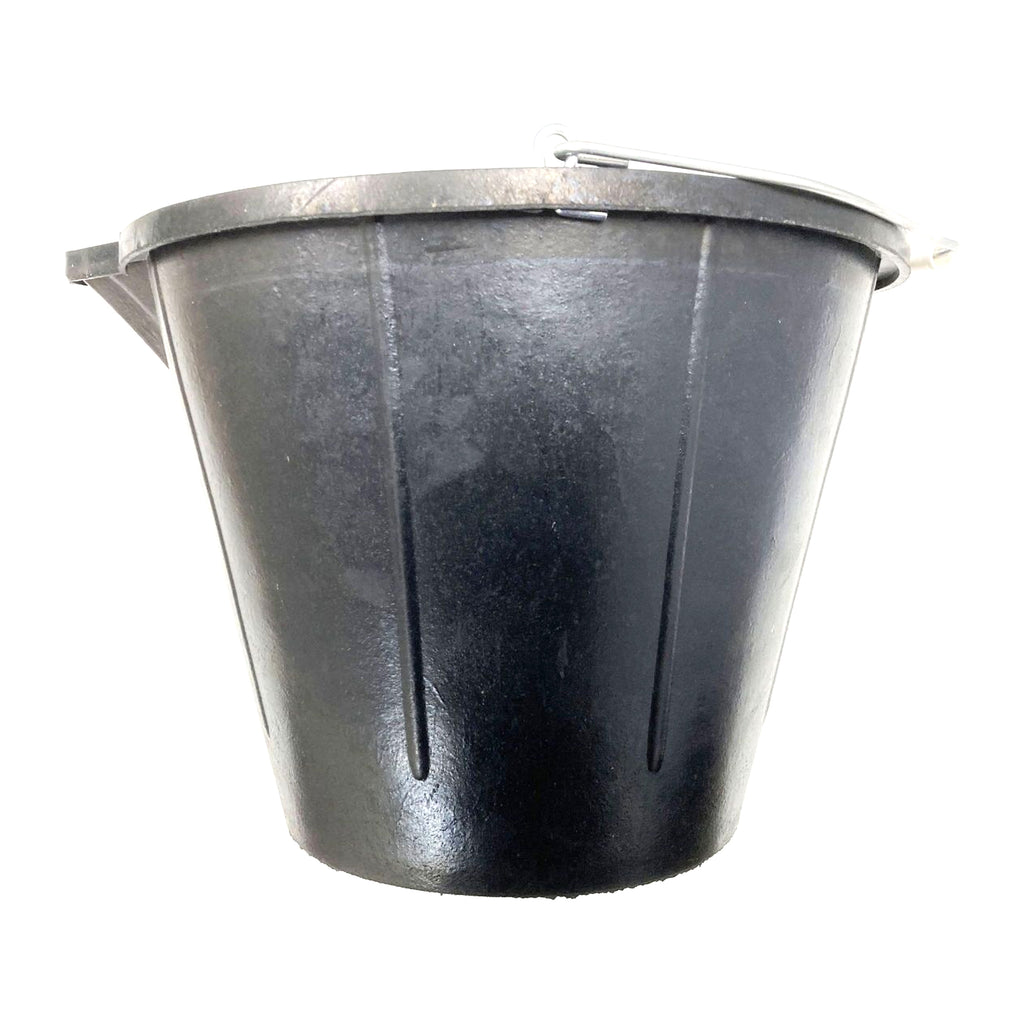 RUBBER BUCKET 14 litre METAL HANDLE 29cm x 39cm x 32cm - TOOLZONE KDPGD310