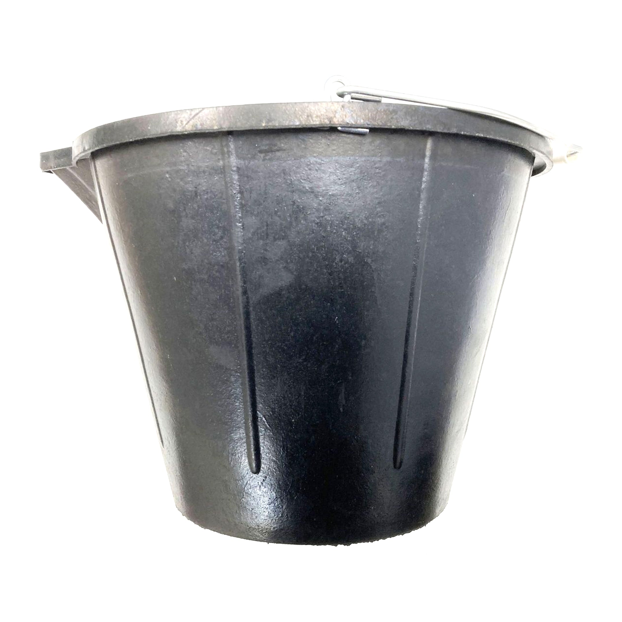 RUBBER BUCKET 14 litre METAL HANDLE 29cm x 39cm x 32cm - TOOLZONE KDPGD310
