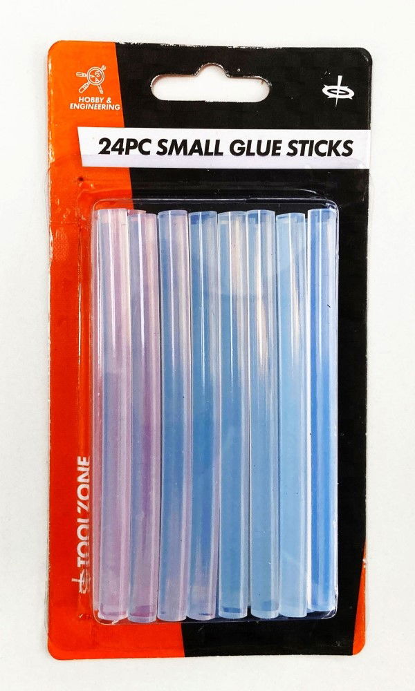 GLUE STICKS 24 PIECES 7.4 x 100mm FOR SMALL HOT MELT GLUE GUNS - TOOLZONE KDPGG010